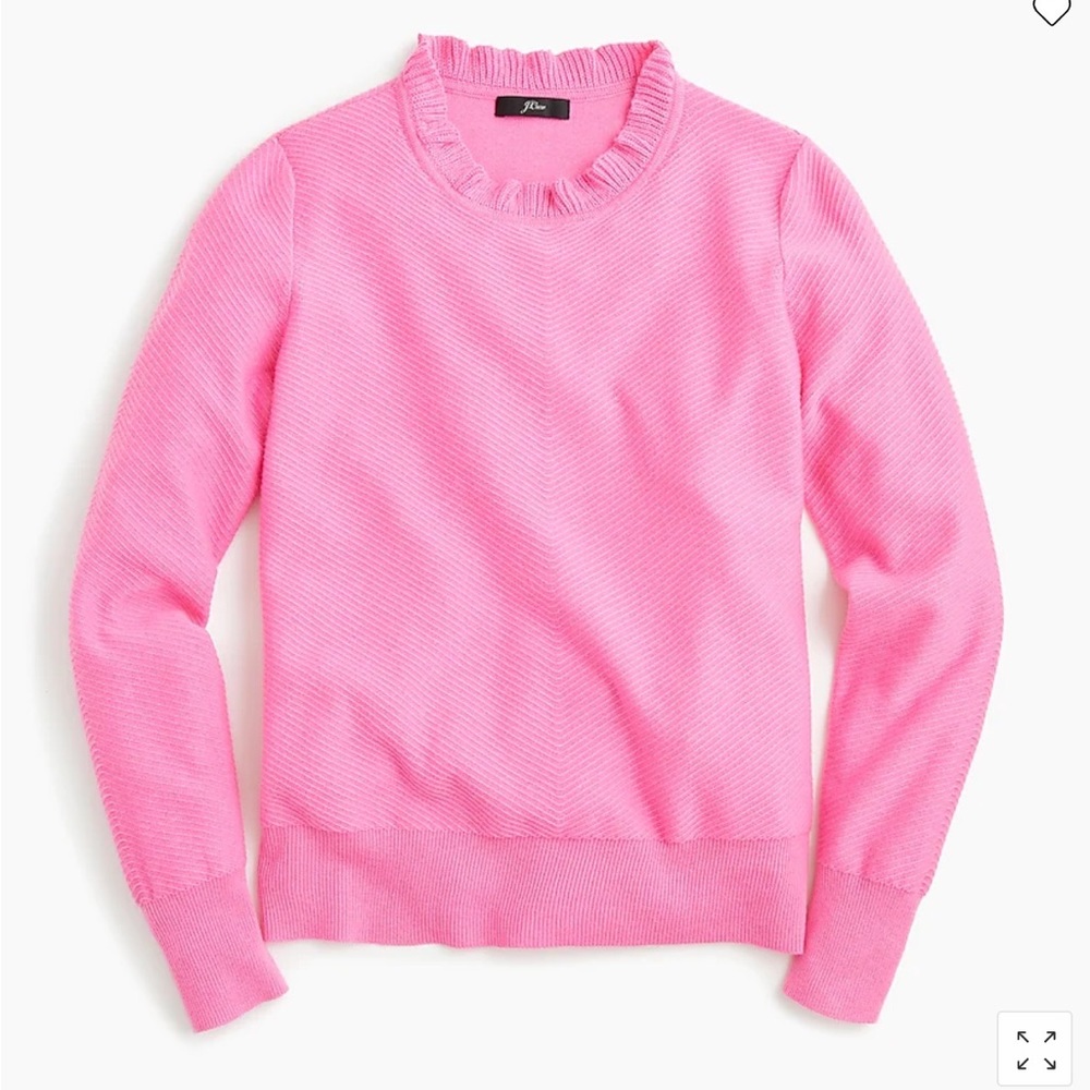 Jcrew ruffle-neck pullover sweater